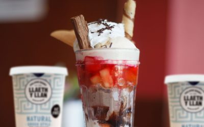 Knickerbocker Glory Mefus Llaeth y Llan