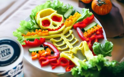 Spooky Veggie Skeleton